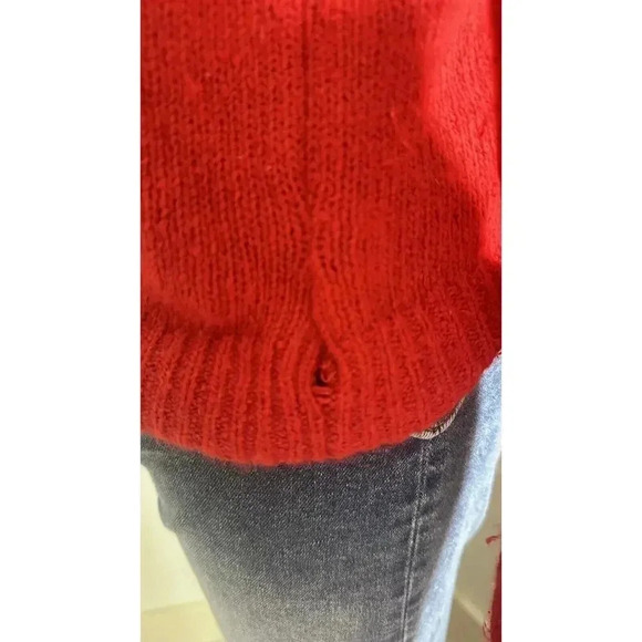 Vintage 80s Sweater With Beaded Tassel Silk Rabbit Hair Shoulder Pads Unique - Picture 7 of 7